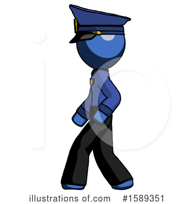 Royalty-Free (RF) Blue Design Mascot Clipart Illustration by Leo Blanchette - Stock Sample #1589351
