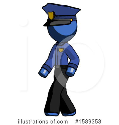 Royalty-Free (RF) Blue Design Mascot Clipart Illustration by Leo Blanchette - Stock Sample #1589353