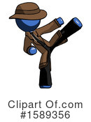 Blue Design Mascot Clipart #1589356 by Leo Blanchette