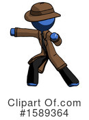 Blue Design Mascot Clipart #1589364 by Leo Blanchette
