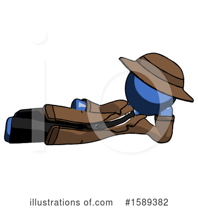 Royalty-Free (RF) Blue Design Mascot Clipart Illustration by Leo Blanchette - Stock Sample #1589382