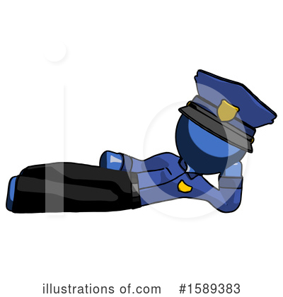 Royalty-Free (RF) Blue Design Mascot Clipart Illustration by Leo Blanchette - Stock Sample #1589383