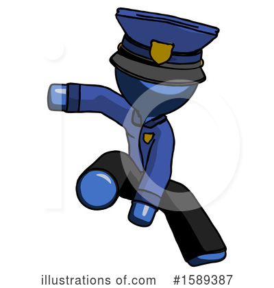 Royalty-Free (RF) Blue Design Mascot Clipart Illustration by Leo Blanchette - Stock Sample #1589387