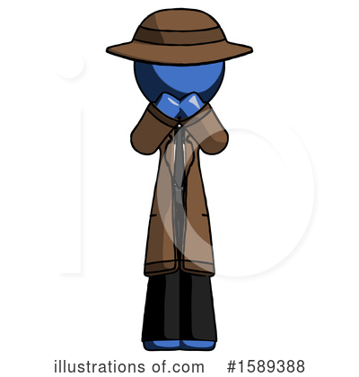 Royalty-Free (RF) Blue Design Mascot Clipart Illustration by Leo Blanchette - Stock Sample #1589388