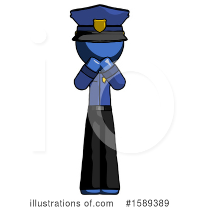Royalty-Free (RF) Blue Design Mascot Clipart Illustration by Leo Blanchette - Stock Sample #1589389