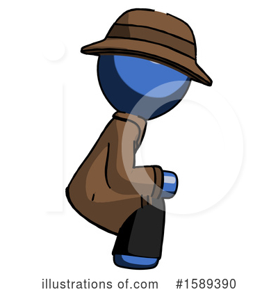 Royalty-Free (RF) Blue Design Mascot Clipart Illustration by Leo Blanchette - Stock Sample #1589390