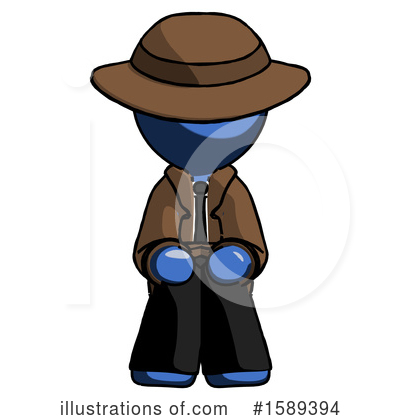 Royalty-Free (RF) Blue Design Mascot Clipart Illustration by Leo Blanchette - Stock Sample #1589394