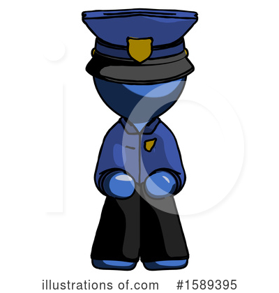Royalty-Free (RF) Blue Design Mascot Clipart Illustration by Leo Blanchette - Stock Sample #1589395