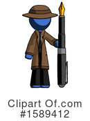 Blue Design Mascot Clipart #1589412 by Leo Blanchette