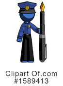 Blue Design Mascot Clipart #1589413 by Leo Blanchette
