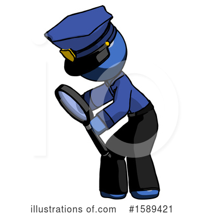 Royalty-Free (RF) Blue Design Mascot Clipart Illustration by Leo Blanchette - Stock Sample #1589421