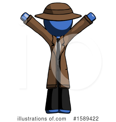 Royalty-Free (RF) Blue Design Mascot Clipart Illustration by Leo Blanchette - Stock Sample #1589422