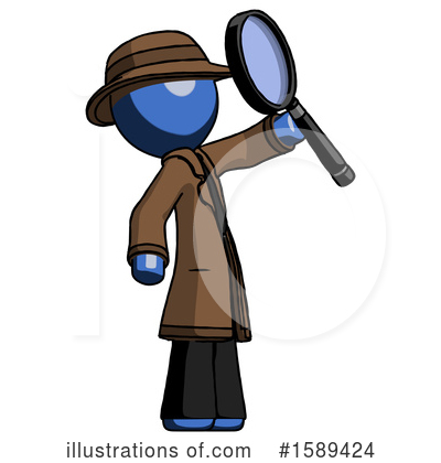 Royalty-Free (RF) Blue Design Mascot Clipart Illustration by Leo Blanchette - Stock Sample #1589424