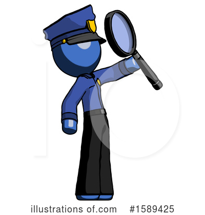 Royalty-Free (RF) Blue Design Mascot Clipart Illustration by Leo Blanchette - Stock Sample #1589425