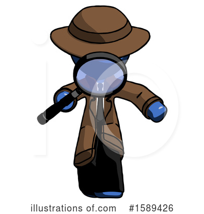 Royalty-Free (RF) Blue Design Mascot Clipart Illustration by Leo Blanchette - Stock Sample #1589426