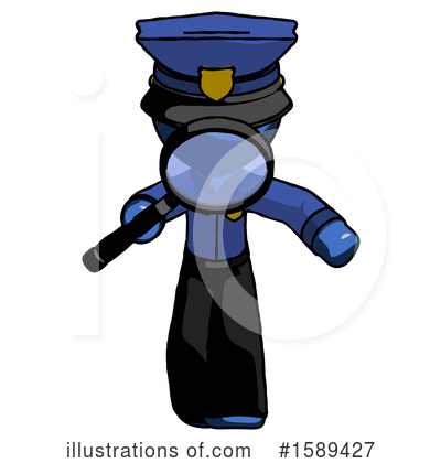 Royalty-Free (RF) Blue Design Mascot Clipart Illustration by Leo Blanchette - Stock Sample #1589427