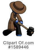 Blue Design Mascot Clipart #1589446 by Leo Blanchette