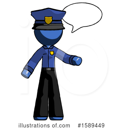 Royalty-Free (RF) Blue Design Mascot Clipart Illustration by Leo Blanchette - Stock Sample #1589449