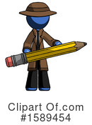Blue Design Mascot Clipart #1589454 by Leo Blanchette