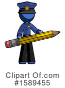 Blue Design Mascot Clipart #1589455 by Leo Blanchette
