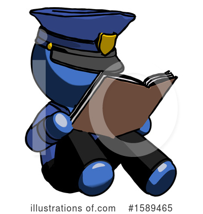 Royalty-Free (RF) Blue Design Mascot Clipart Illustration by Leo Blanchette - Stock Sample #1589465