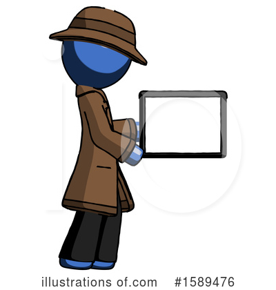 Royalty-Free (RF) Blue Design Mascot Clipart Illustration by Leo Blanchette - Stock Sample #1589476