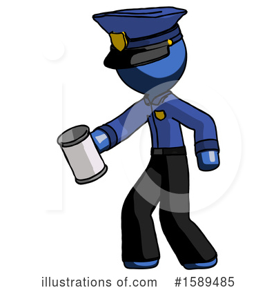 Royalty-Free (RF) Blue Design Mascot Clipart Illustration by Leo Blanchette - Stock Sample #1589485
