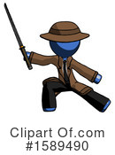 Blue Design Mascot Clipart #1589490 by Leo Blanchette