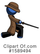 Blue Design Mascot Clipart #1589494 by Leo Blanchette