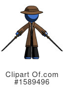 Blue Design Mascot Clipart #1589496 by Leo Blanchette