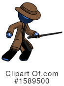 Blue Design Mascot Clipart #1589500 by Leo Blanchette