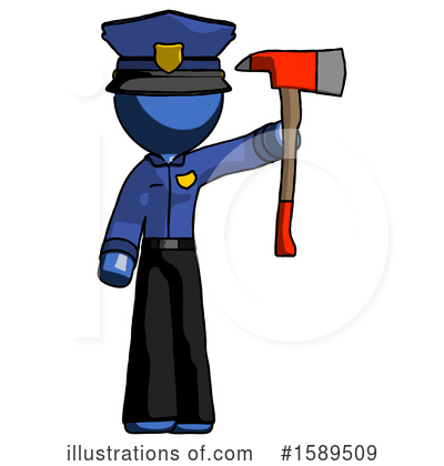 Royalty-Free (RF) Blue Design Mascot Clipart Illustration by Leo Blanchette - Stock Sample #1589509