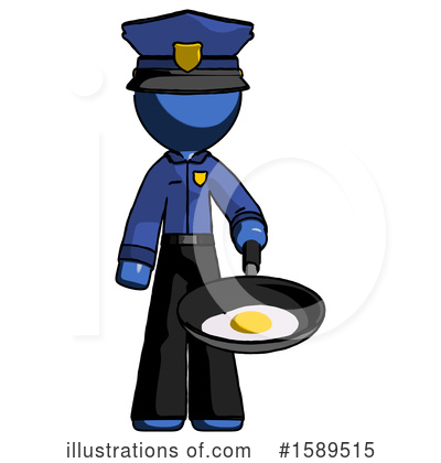 Royalty-Free (RF) Blue Design Mascot Clipart Illustration by Leo Blanchette - Stock Sample #1589515