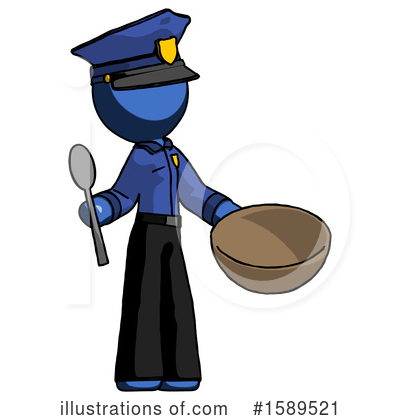 Royalty-Free (RF) Blue Design Mascot Clipart Illustration by Leo Blanchette - Stock Sample #1589521