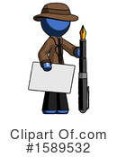 Blue Design Mascot Clipart #1589532 by Leo Blanchette