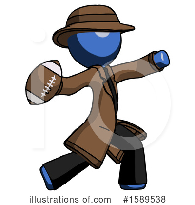 Royalty-Free (RF) Blue Design Mascot Clipart Illustration by Leo Blanchette - Stock Sample #1589538