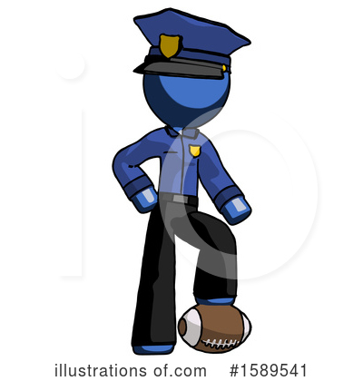 Royalty-Free (RF) Blue Design Mascot Clipart Illustration by Leo Blanchette - Stock Sample #1589541