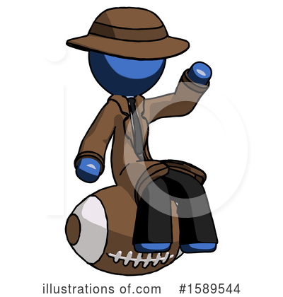 Royalty-Free (RF) Blue Design Mascot Clipart Illustration by Leo Blanchette - Stock Sample #1589544