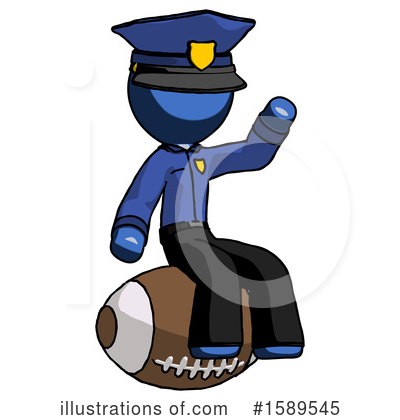 Royalty-Free (RF) Blue Design Mascot Clipart Illustration by Leo Blanchette - Stock Sample #1589545