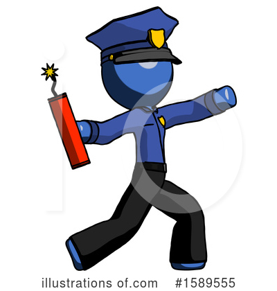 Royalty-Free (RF) Blue Design Mascot Clipart Illustration by Leo Blanchette - Stock Sample #1589555