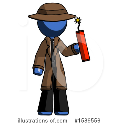 Royalty-Free (RF) Blue Design Mascot Clipart Illustration by Leo Blanchette - Stock Sample #1589556