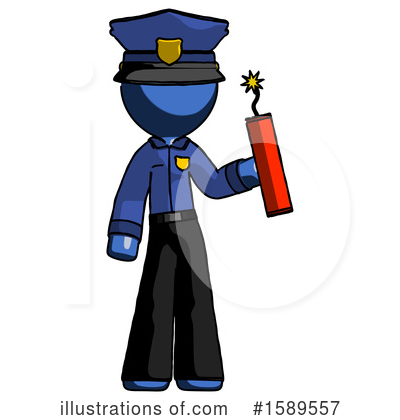 Royalty-Free (RF) Blue Design Mascot Clipart Illustration by Leo Blanchette - Stock Sample #1589557