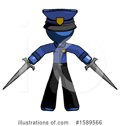 Royalty-Free (RF) Blue Design Mascot Clipart Illustration by Leo Blanchette - Stock Sample #1589566