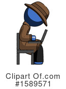 Blue Design Mascot Clipart #1589571 by Leo Blanchette
