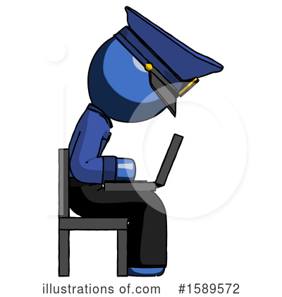 Royalty-Free (RF) Blue Design Mascot Clipart Illustration by Leo Blanchette - Stock Sample #1589572
