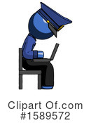 Blue Design Mascot Clipart #1589572 by Leo Blanchette