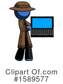 Blue Design Mascot Clipart #1589577 by Leo Blanchette
