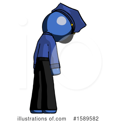 Royalty-Free (RF) Blue Design Mascot Clipart Illustration by Leo Blanchette - Stock Sample #1589582