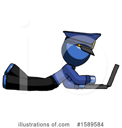 Royalty-Free (RF) Blue Design Mascot Clipart Illustration by Leo Blanchette - Stock Sample #1589584