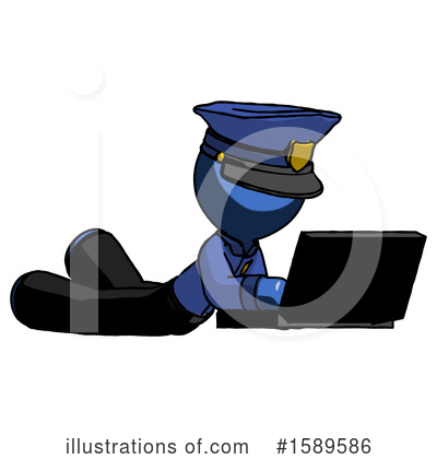 Royalty-Free (RF) Blue Design Mascot Clipart Illustration by Leo Blanchette - Stock Sample #1589586